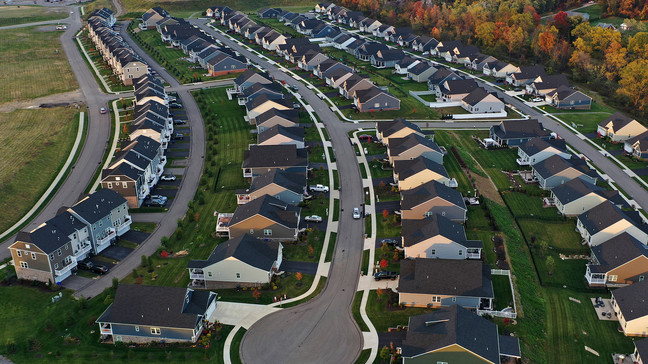 File - A new housing development is shown in Middlesex Township, Pa., on Oct 12, 2022. (AP Photo/Gene J. Puskar, File)
